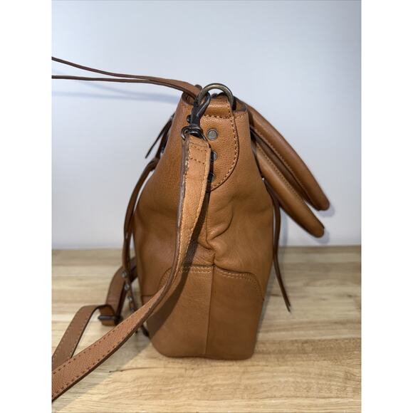 Frye And Co Dallas Leather Large Tote Purse Handbag Cognac Brown - Picture 4 of 12